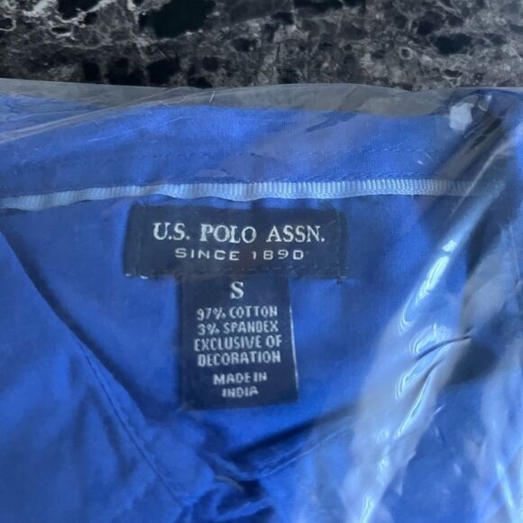 US POLO Mini Dress Womens Classic COTTON BLUE Flowy Medium - Picture 2 of 4